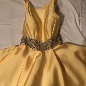 Yellow short formal dress